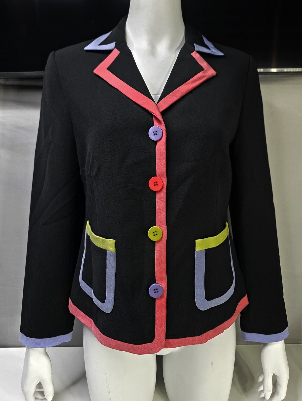 Vintage Studio G Petite Color-Block Career Blazer Size 10P